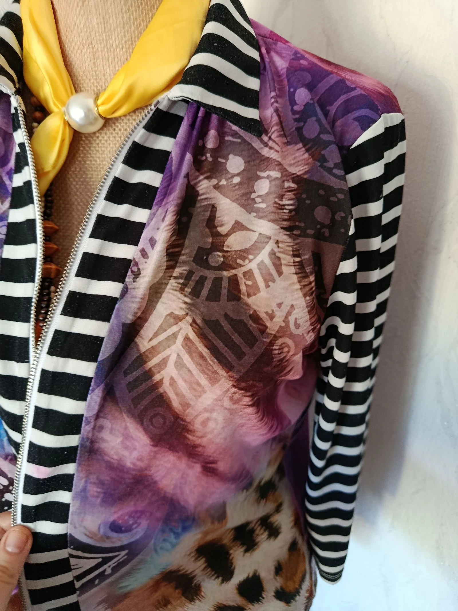 Jaqueta leve multicolorida – photo 3